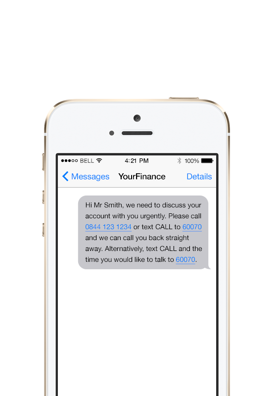 An example of a voice message