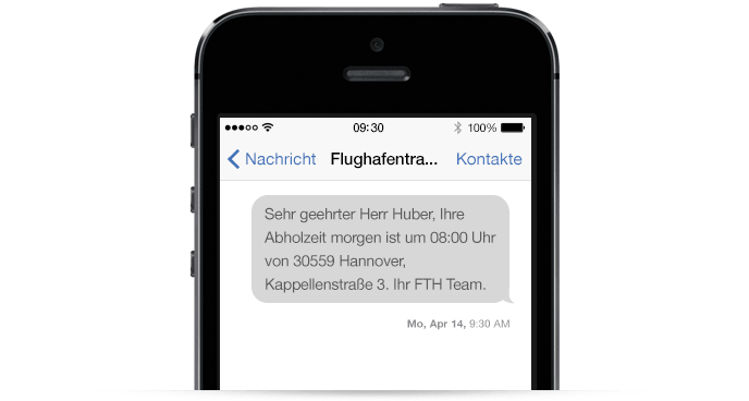 SMS Benachrichtigung vom FTH