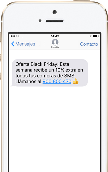 An example of an SMS chat