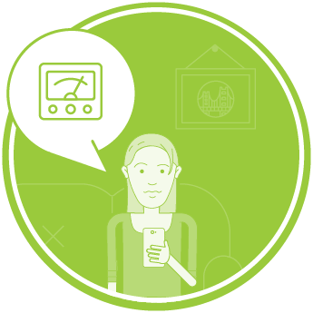 illustration of giving meter reading by phone