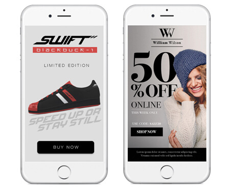 mobile optimised landing page