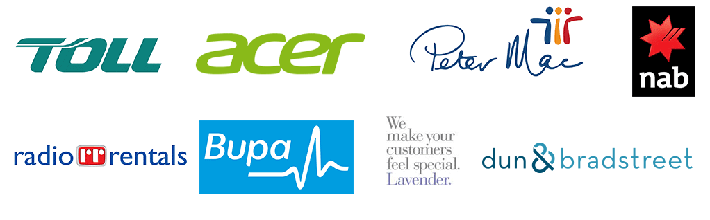 An image showing eight of our customer logos
