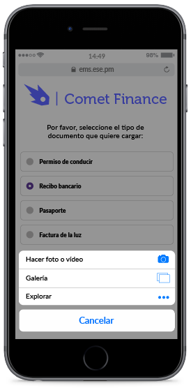 Ejemplo de recogida de archivos en Mobile Journey