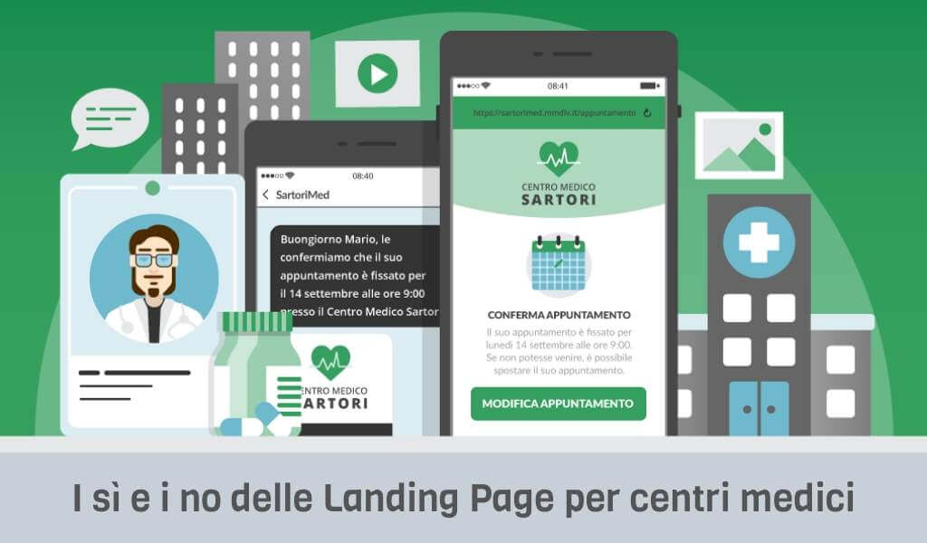 I si e i no delle landing page per centri medici