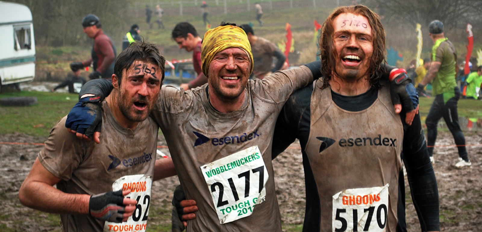 Esendex team taking part in Tough Guy