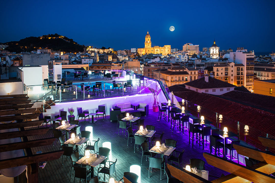 Vistas de Málaga desde una terraza