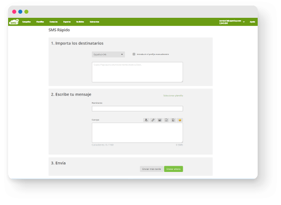 Plataforma para enviar SMS masivos online