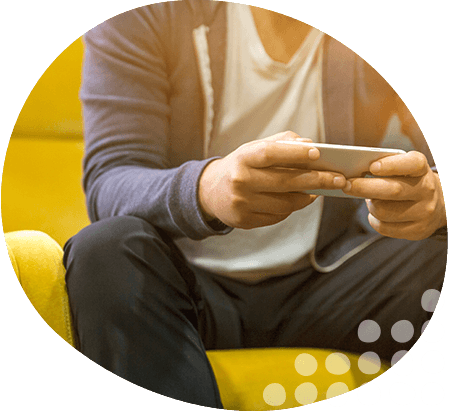 Photo of person holding mobile