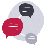 Illustration of message bubbles
